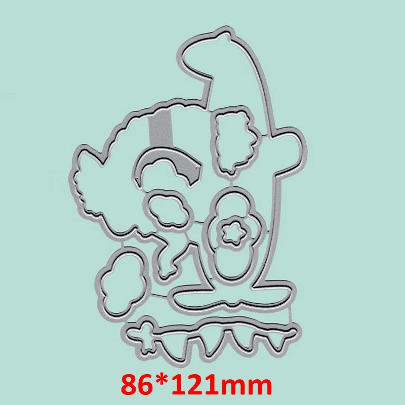 Металлические Вырубные штампы с прозрачными штампами самолёт жираф слон