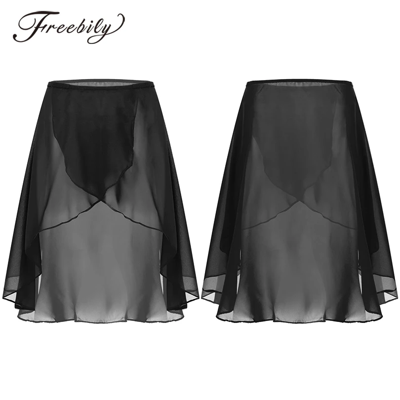 

Women Girls Chiffon Ballet Skirt Adjustable Irregular Skirts Adult Gymnastics Training Stage Dancing Performance Training Skirts
