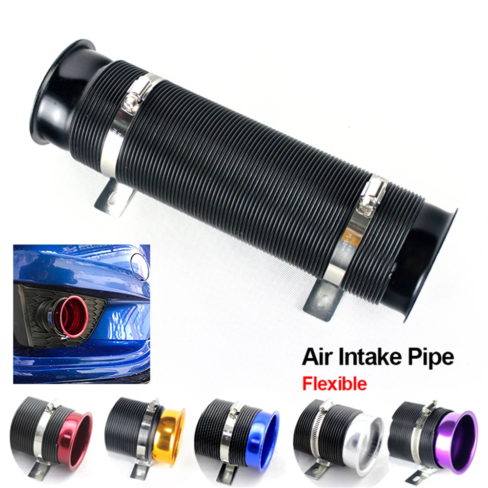 

Car Modification Supplies Telescopic Tube Ventilation Hose Inlet Ducting Pipe Universal 76MM Eexpandable Cold Air Intake Kit