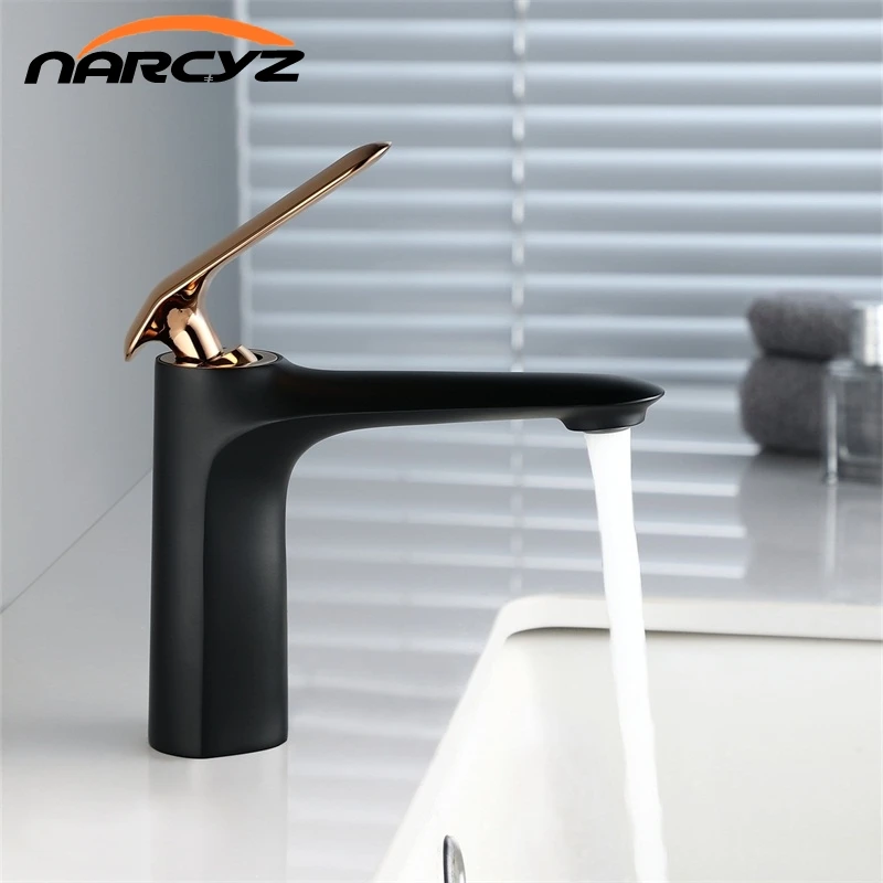 Современные смесители для умывальника из никеля и золота ванной комнаты с