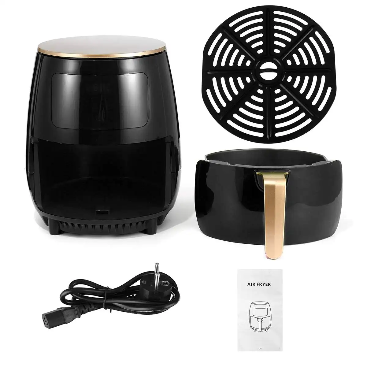 

1400W 4.5L Air Fryer Oil free Health Fryer Cooker Multifunction Smart Touch LCD Deep Airfryer French fries Pizza Fryer 110V/220V