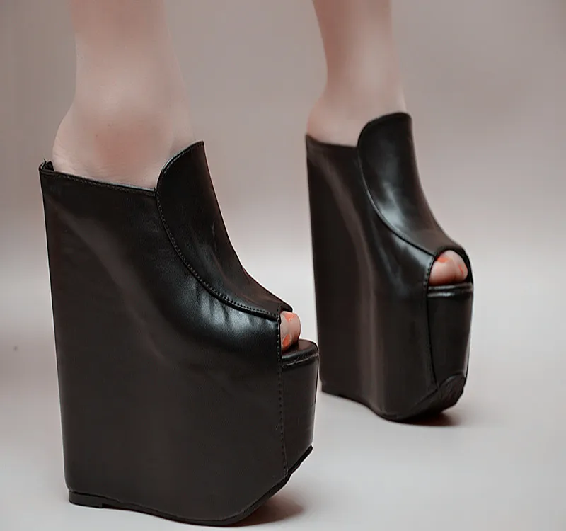 Сандалии женские на платформе пикантные босоножки танкетке с открытым носком