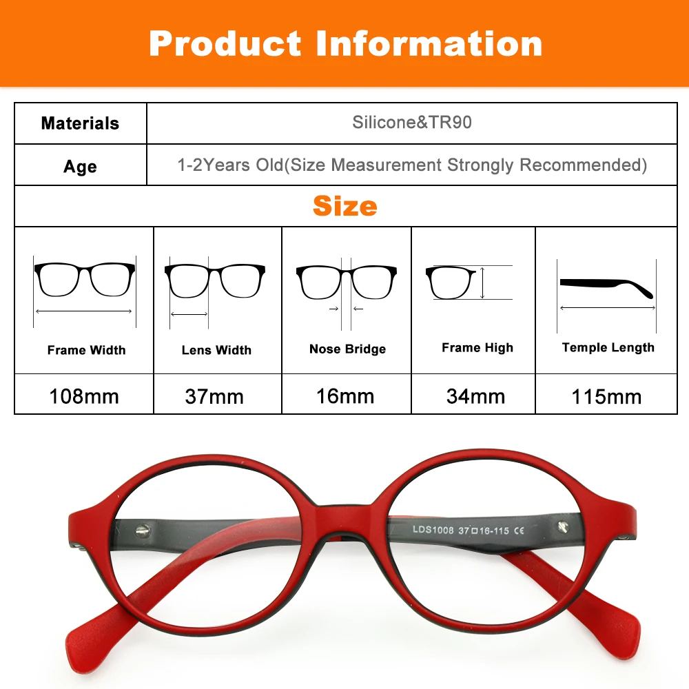 Оправа для очков TR90 размер 37 мм безопасный сгибаемый гибкий оптический оправа