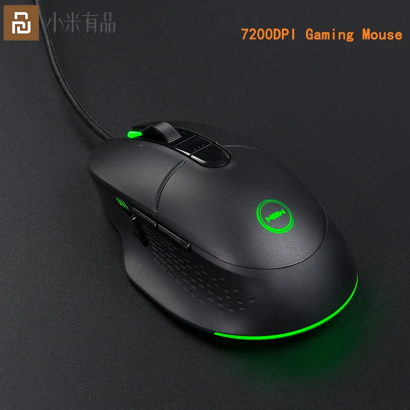 

Xiaomi Youpin MIIIW 700G RGB Colorful light effect 1000HZ Speed Wired Gaming Mouse 10 Buttons 7200DPI Ergonomic Gamer PC Mouse