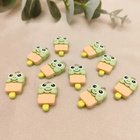 10pcspack of cute cartoon frog prince resin pendant diy childrens jewelry earrings necklace making 2414mm