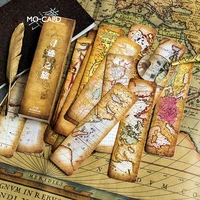 30 pcsset vintage retro style map series bookmarks for novelty book reading maker page creative paper bookmark stationery