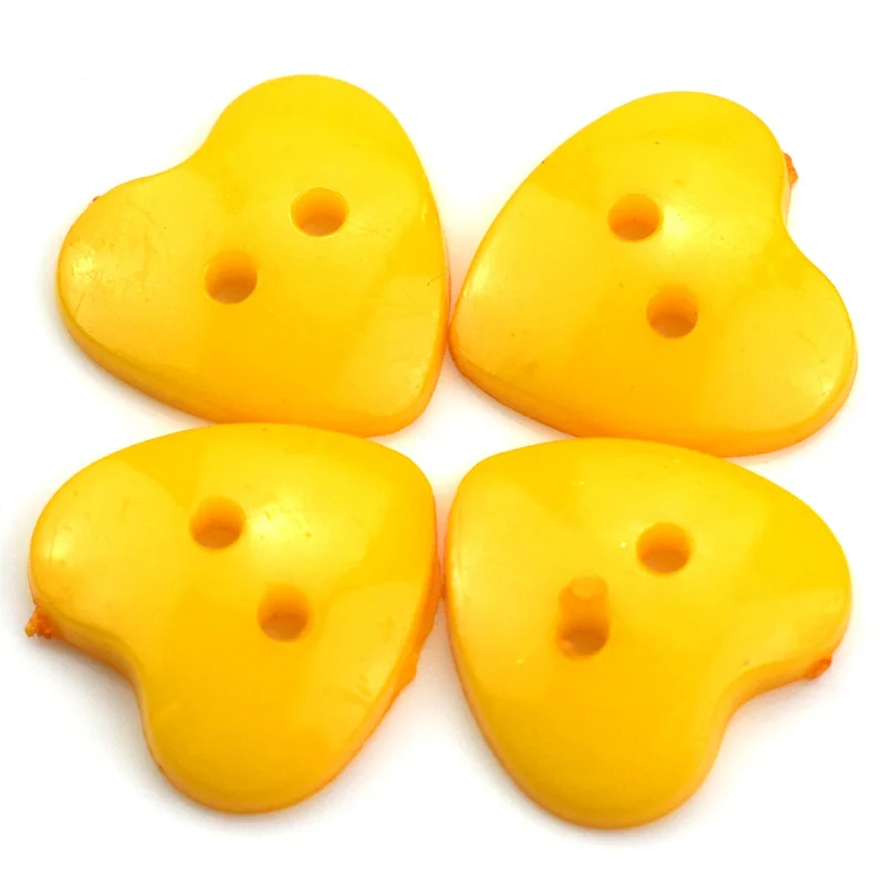 100PCS 2 Holes Heart Resin Buttons Apparel Sewing Accessories Diy Scrapbooking Crafts Button Love Flatblck Craft | Дом и сад