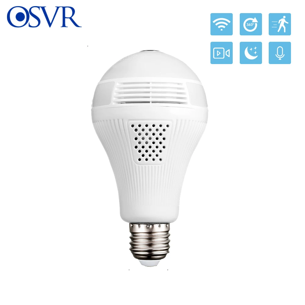 IP Камера горячая Распродажа 360 градусов светодиодный светильник 1080P Беспроводной