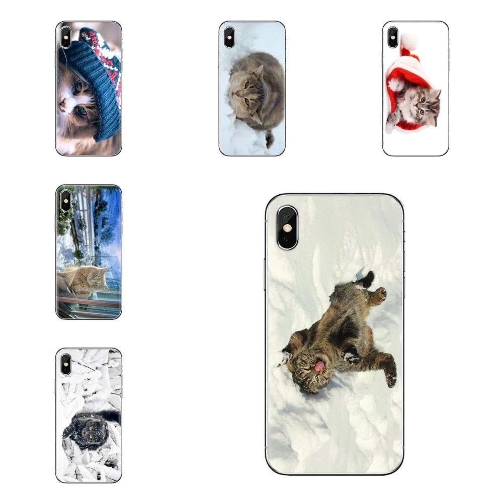 Для Xiao mi 6 A1 Max x 2 5X 6X Red Note 5 5A 4X 4A A4 4 3 Plus Pro зимние прозрачные мягкие чехлы для котят |