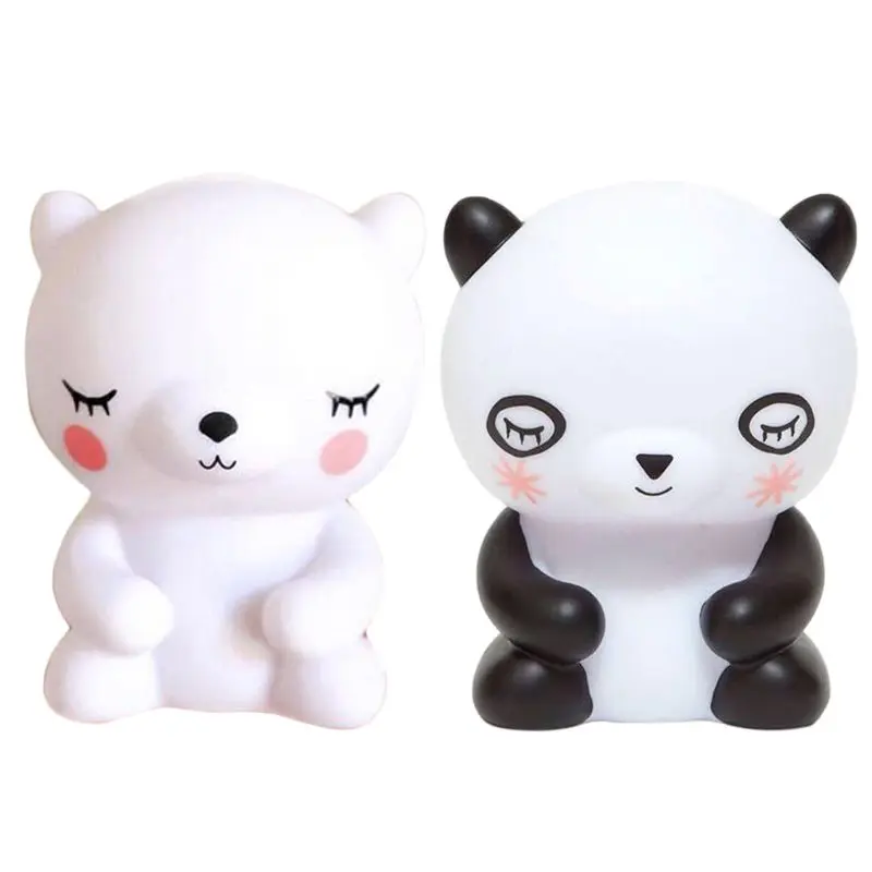 Bear Panda Led Night Light Lamp Cute Animal Cartoon Nightlight for Baby Kids Room Bedside Bedroom Living Decorative | Лампы и