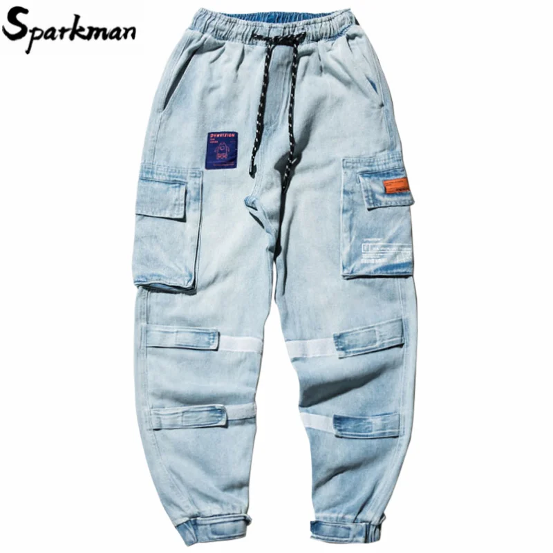 Мужские брюки-карго в стиле Харадзюку уличные с карманами тактические