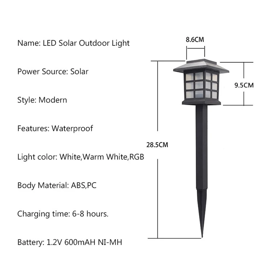 

4/6/8PCS Lantern Solar Pathway Stake Lights Outdoor Garden Lawn Light Solar Landscape LED Spotlight For Backyard Patio Walkway