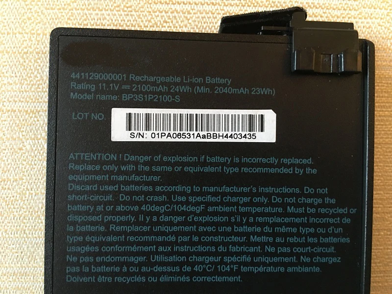 Оригинальный аккумулятор для ноутбука SupStone 441129000001 Getac V110 Rugged Notebook BP3S1P2100 24Wh -