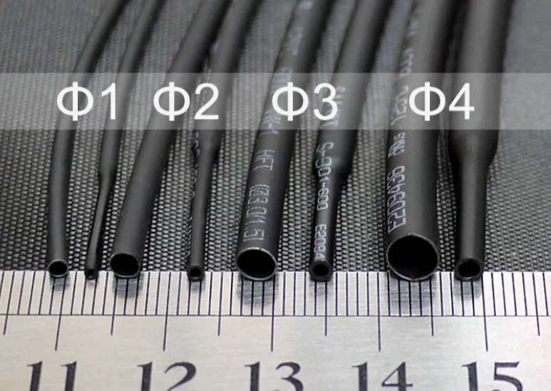 

5M Black 1 1.5 2mm 2.5mm 3mm 3.5mm 4mm 4.5mm 5mm 5.5mm Heat Shrinking Tube 2:1 Shrinkage Ratio Polyolefin Insulated Cable Sleeve