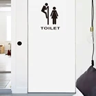 Стикер для ванной, туалета знак входа в Туалет дверь наклейки домашние забавные наклейки на стены мужские и женские Санузел наклейка на дверь, на стену