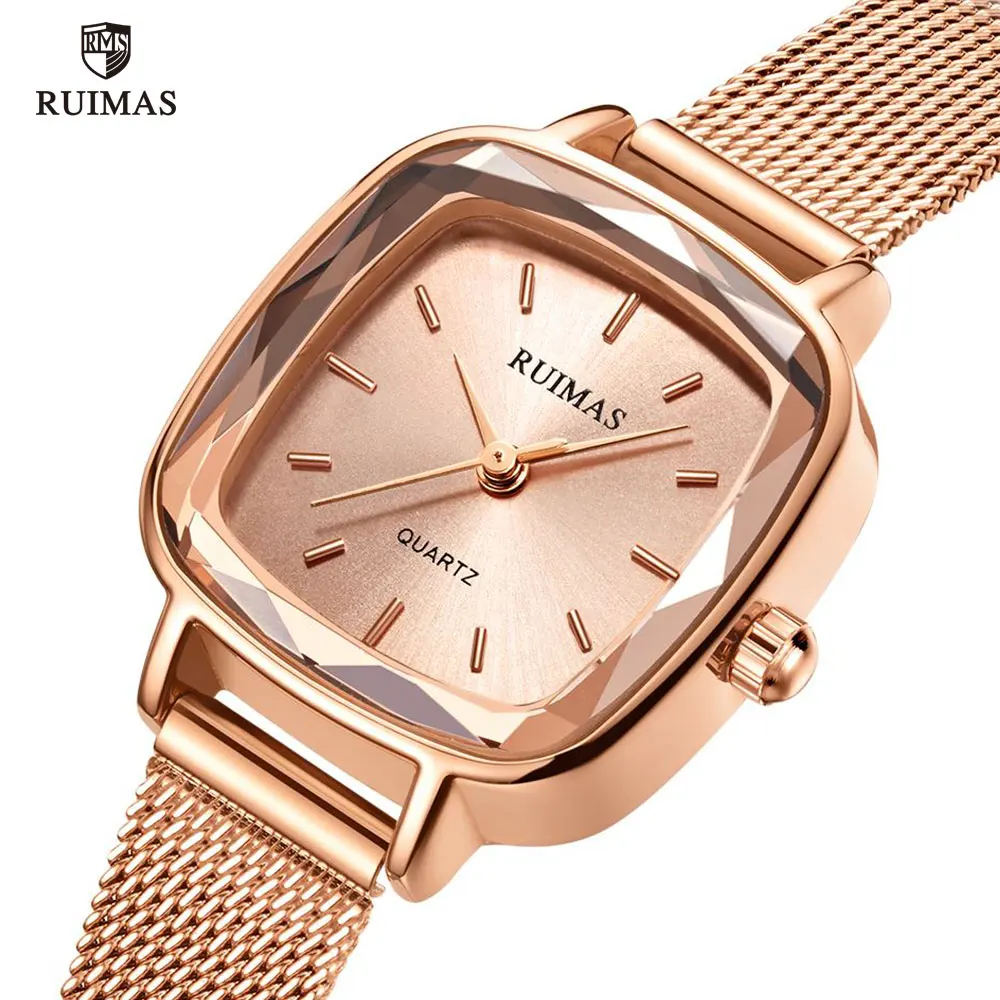 Женские часы розовое золото лучший бренд роскошные женские Кварцевые