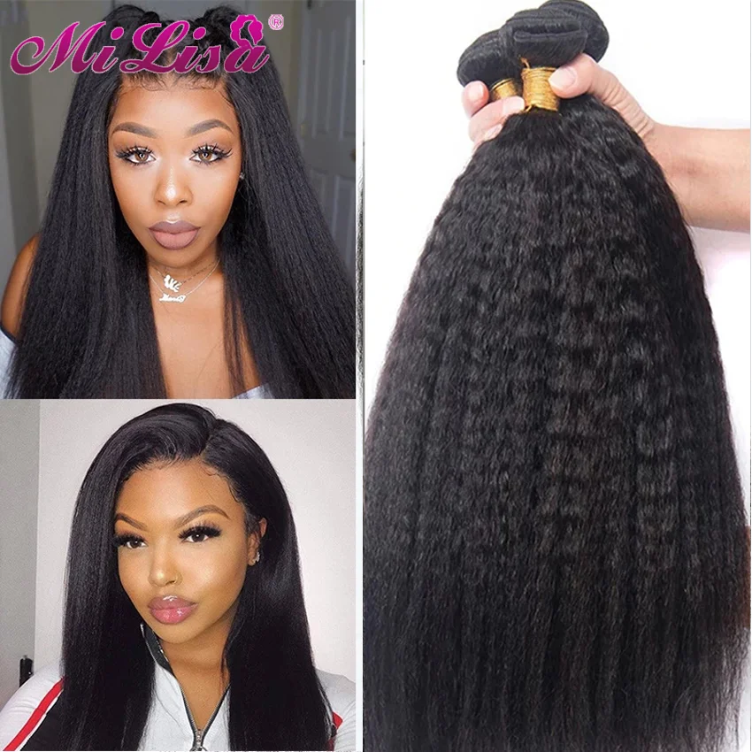 

Kinky Straight Hair Bundles Human Hair Bundles Remy Hair Extensions 30 Inch Cheap Bundles Natural Brazilian Hair Weave Bundles