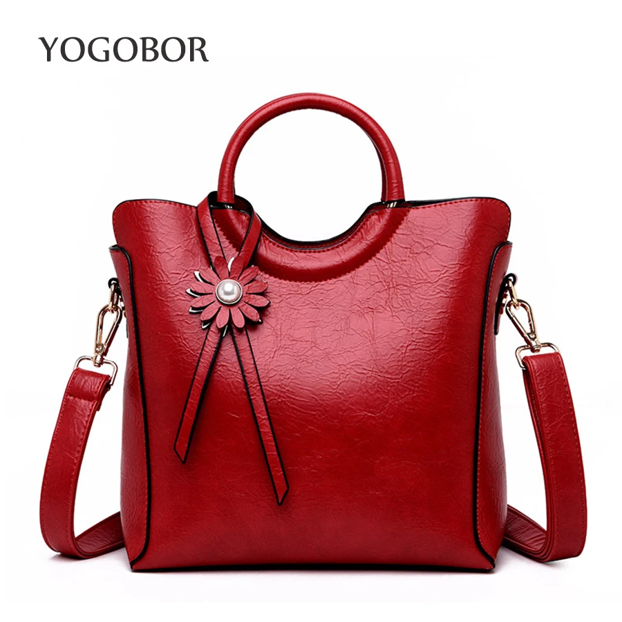 Женские сумки из искусственной кожи элегантные однотонные вместительные