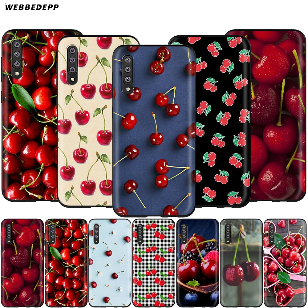 Webbedepp чехол с изображением вкусных фруктов вишни для Samsung Galaxy S7 S8 S9 S10 Plus Edge Note 10 8 9