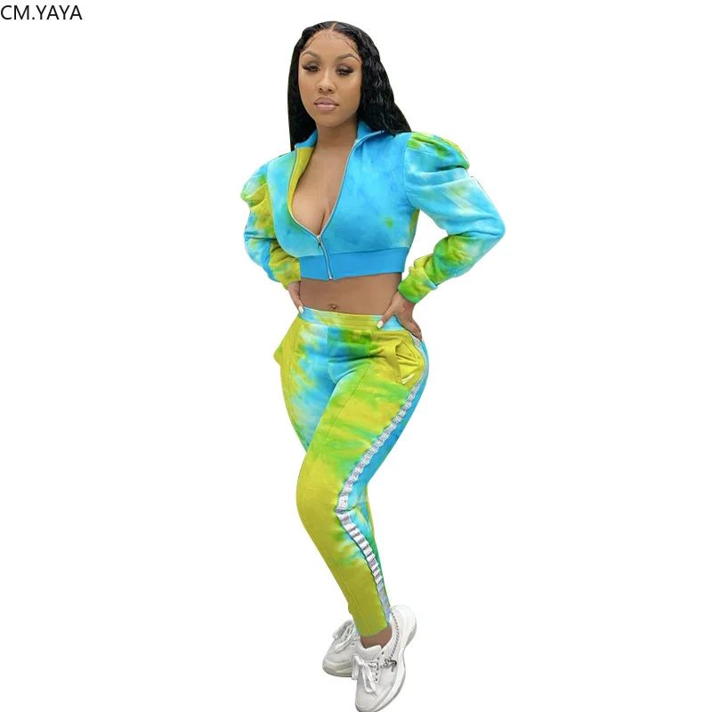 Женские спортивные костюмы из двух предметов укороченный топ с рукавами