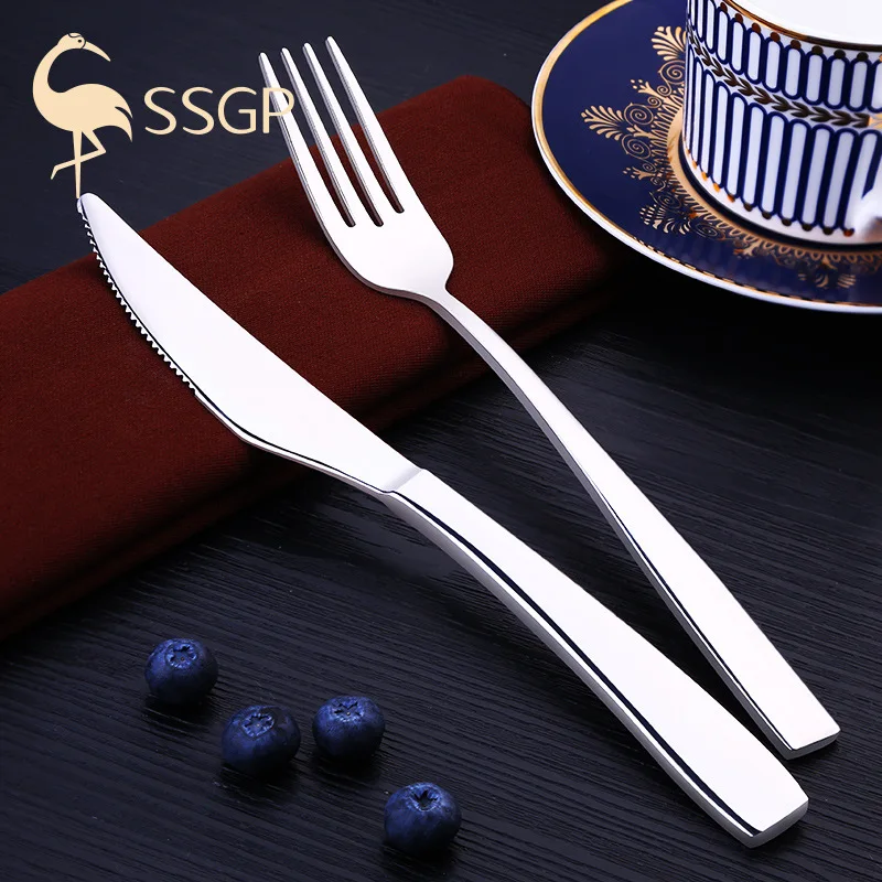 Столовые приборы из нержавеющей стали SSGP ложка 304 нож для стейка кофейная