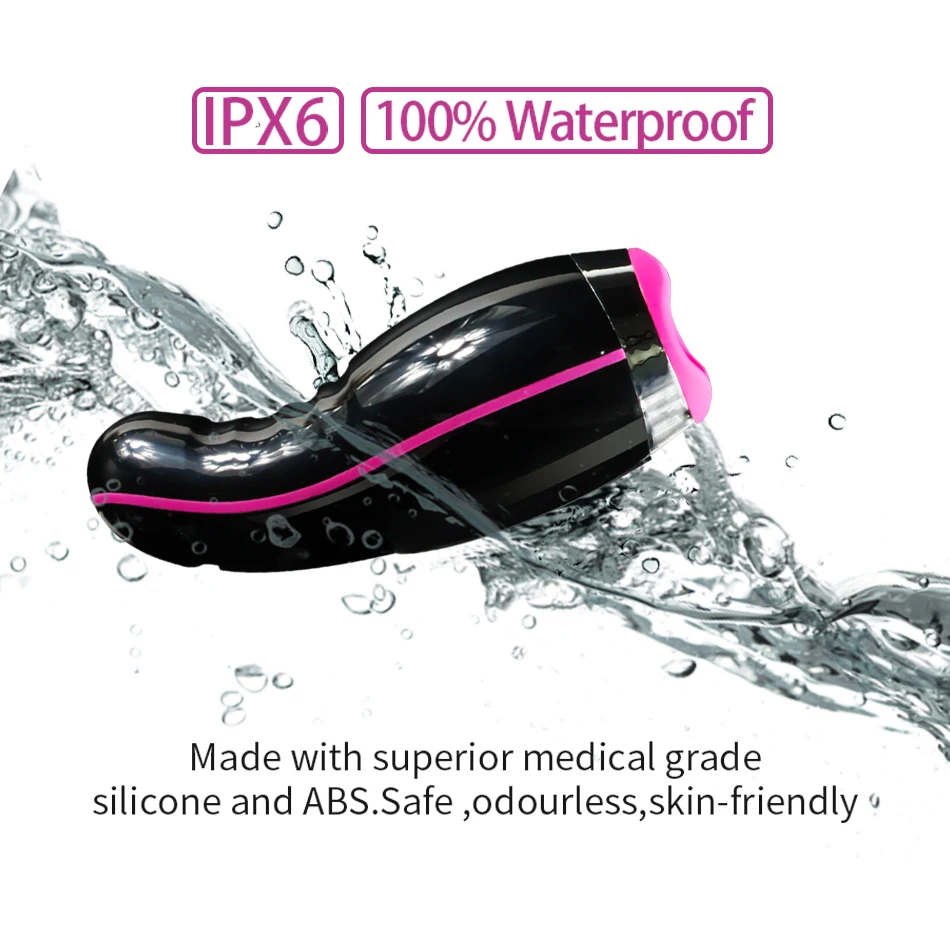 Мужской оральный мастурбатор с мультичастотной вибрацией Глубокая глотка