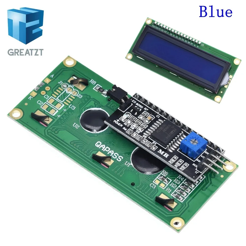 GREATZT 1 шт. модуль ЖКД синий зеленый экран IIC/igc 1602 для arduino 1602 lcd UNO r3 mega2560 lcd 1602