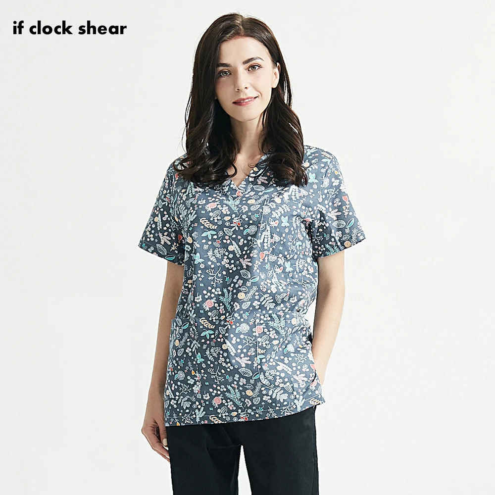 С цветочным принтом костюмы для топ и штаны хлопковая уход за домашними