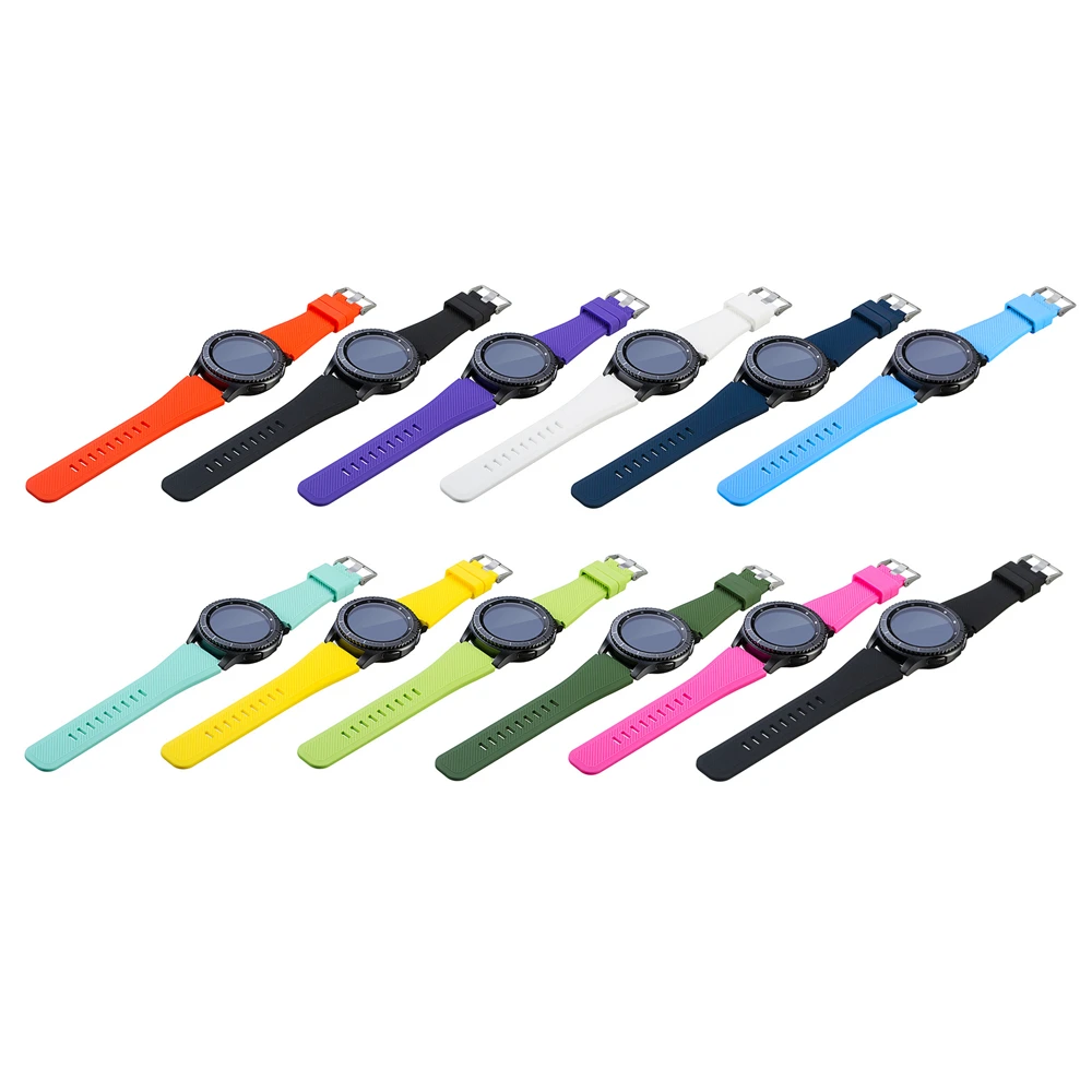 

Ремешок силиконовый для Samsung Gear S3 Classic /Frontier, сменный спортивный браслет для наручных часов, аксессуары для часов, 22 мм