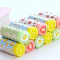 2pcs creative fruit erasers cartoon cute erasers children gift school stationery and office supplies