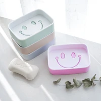 paste soap box creative drain toilet wall mounted free perforating smiley face double layer large soap holder holder soap box