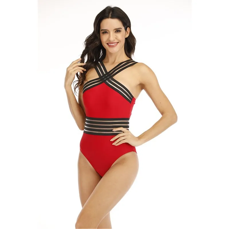 Бикини перспективный пляжный горячий весенний цельный купальник женский