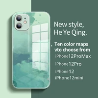 colorful liquid glass phone case for iphone13 pro proamx mini silicone right angle edge full coverage case high value cover