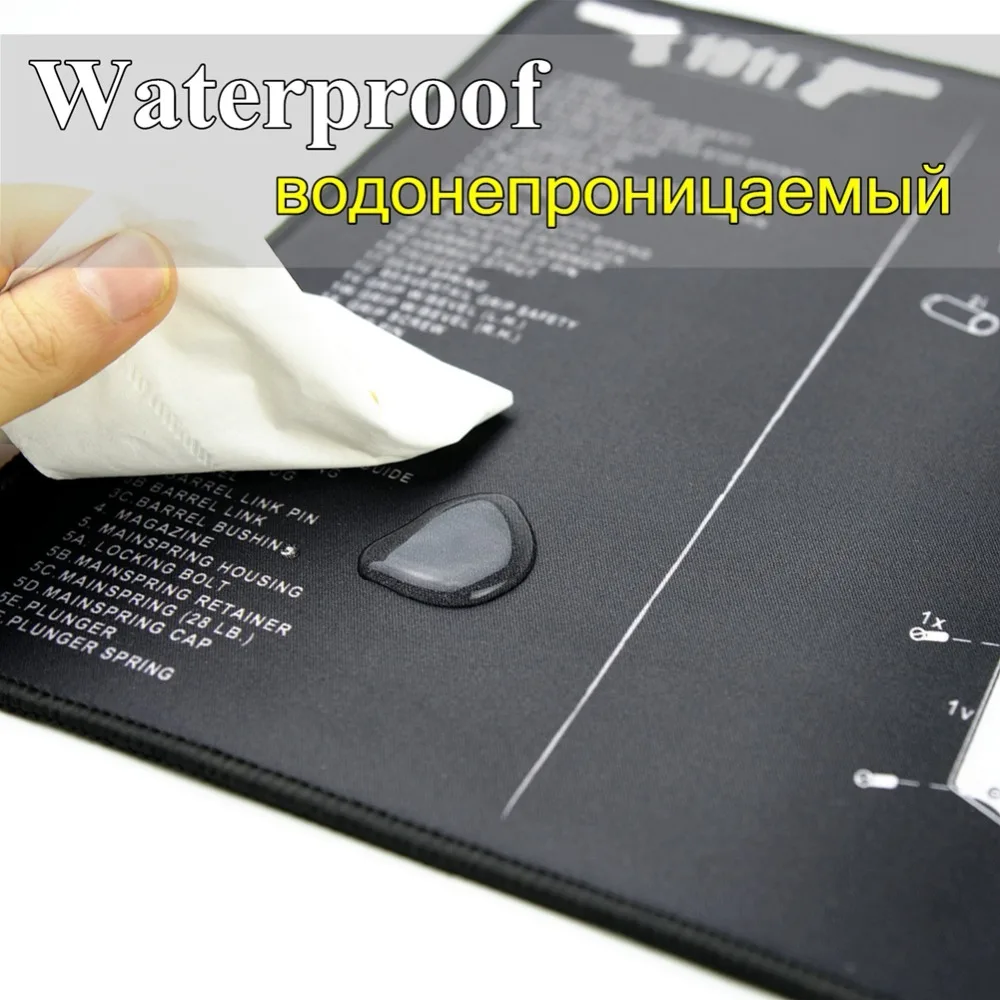 Водостойкий пистолет для чистки резиновый коврик для 1911 пистолетных оружейников оружейный инструмент для разборки с частями список оружия патчи скамейки
