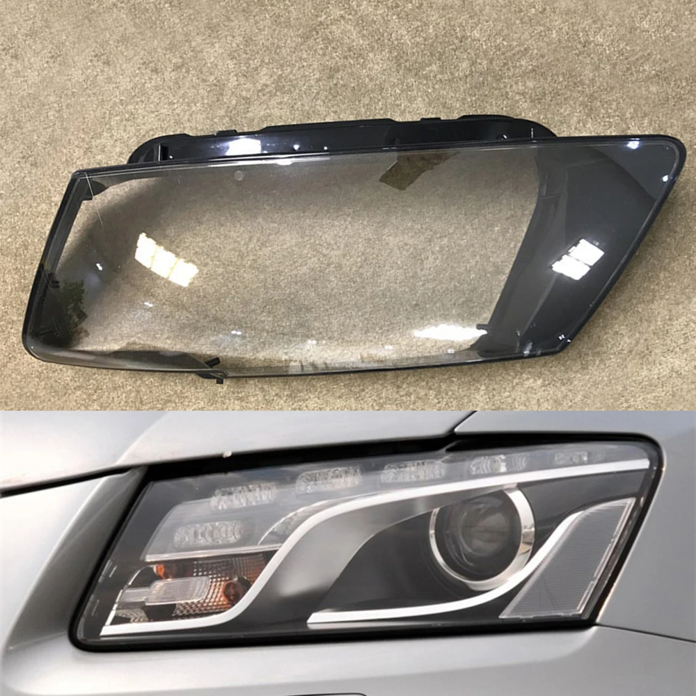 Для Audi Q5 2010 2011 2012 прозрачный автомобильный налобный фонарь с прозрачными линзами, передняя крышка для авто - Цвет: Driver Side