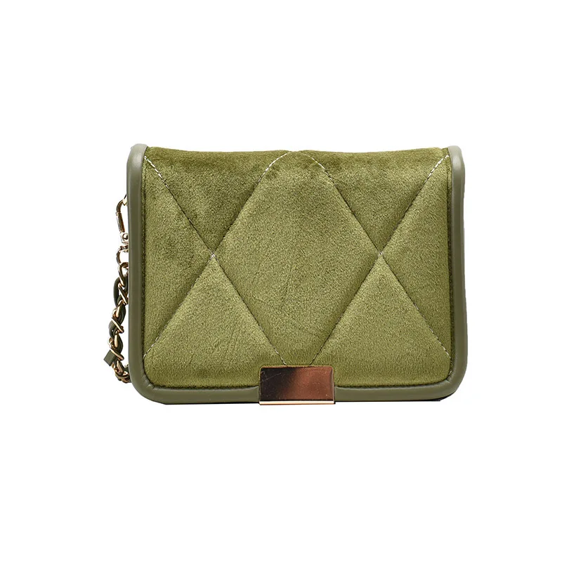 

Chain Velvet Shoulder Bags For Women 2021 Simple Bag Lady Travel Purses and Handbags Good Quality Branded Trending Crossbody Bag