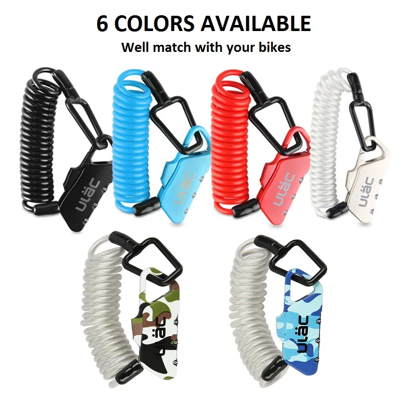 ULAC мини велосипедный кабель замок 3 цифры Противоугонный шлем провод Линия 1 2 м