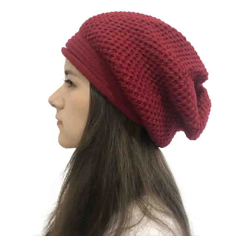 

Women Winter knitted Hat female Warm Rabbit fur beanie Girls Solid Bonnet women Skullies beanies Soft Hats Knitted Hat beanies