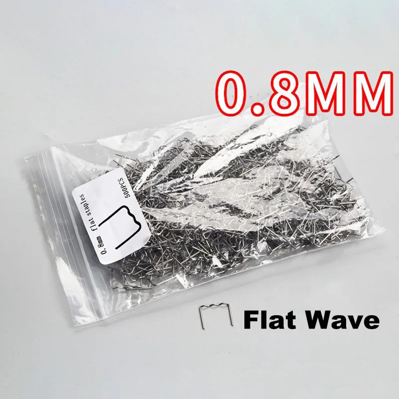 Grapas térmicas de acero inoxidable, Kit de reparación de plástico con soporte de Esquina de Onda, grapadora caliente, 500 Uds., 0,8mm/0,6mm