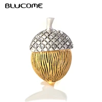 blucome cute pine cone brooch alloy crystal exquisite jewelry for women girls party sweater dress scarf lapel backpack pins gift