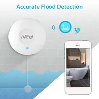 new smart water leak alarm sensor z wave water flood level overflow detector sensor led light remind mobile app remote control