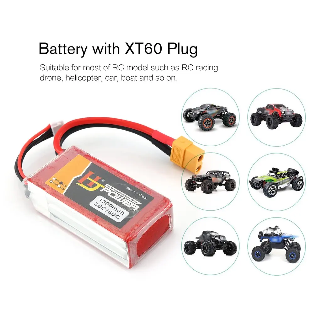 HJ 7,4 V 1300MAH 45C 2S Lipo аккумулятор XT60 разъем Перезаряжаемый для RC гоночный Дрон вертолет модель автомобиля лодки