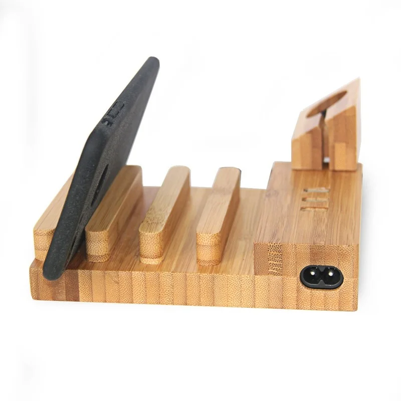 2021 новый мобильный телефон зарядная подставка часы деревянные Зарядная база с 3