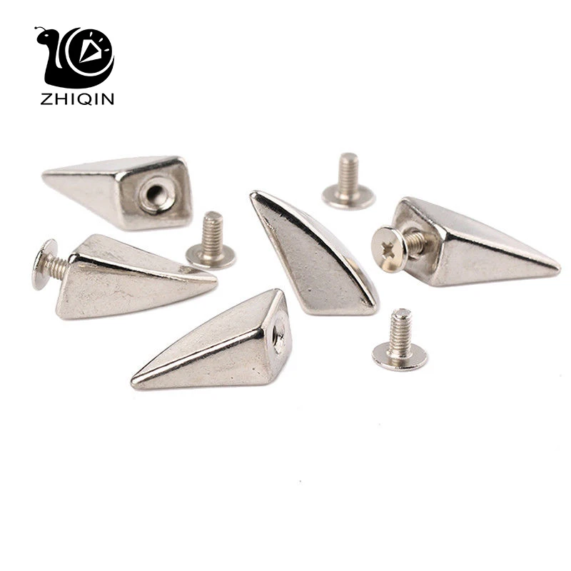 100 комплектов Серебряный Дракон коготь панк шипы шпильки металлический винт