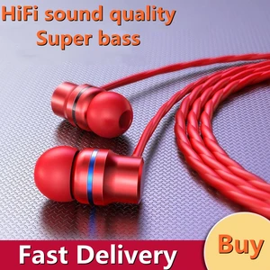 3 5mm wired headphones with bass earbuds stereo earphones music headphones sport earphones gaming headset with mic for xiaomi free global shipping