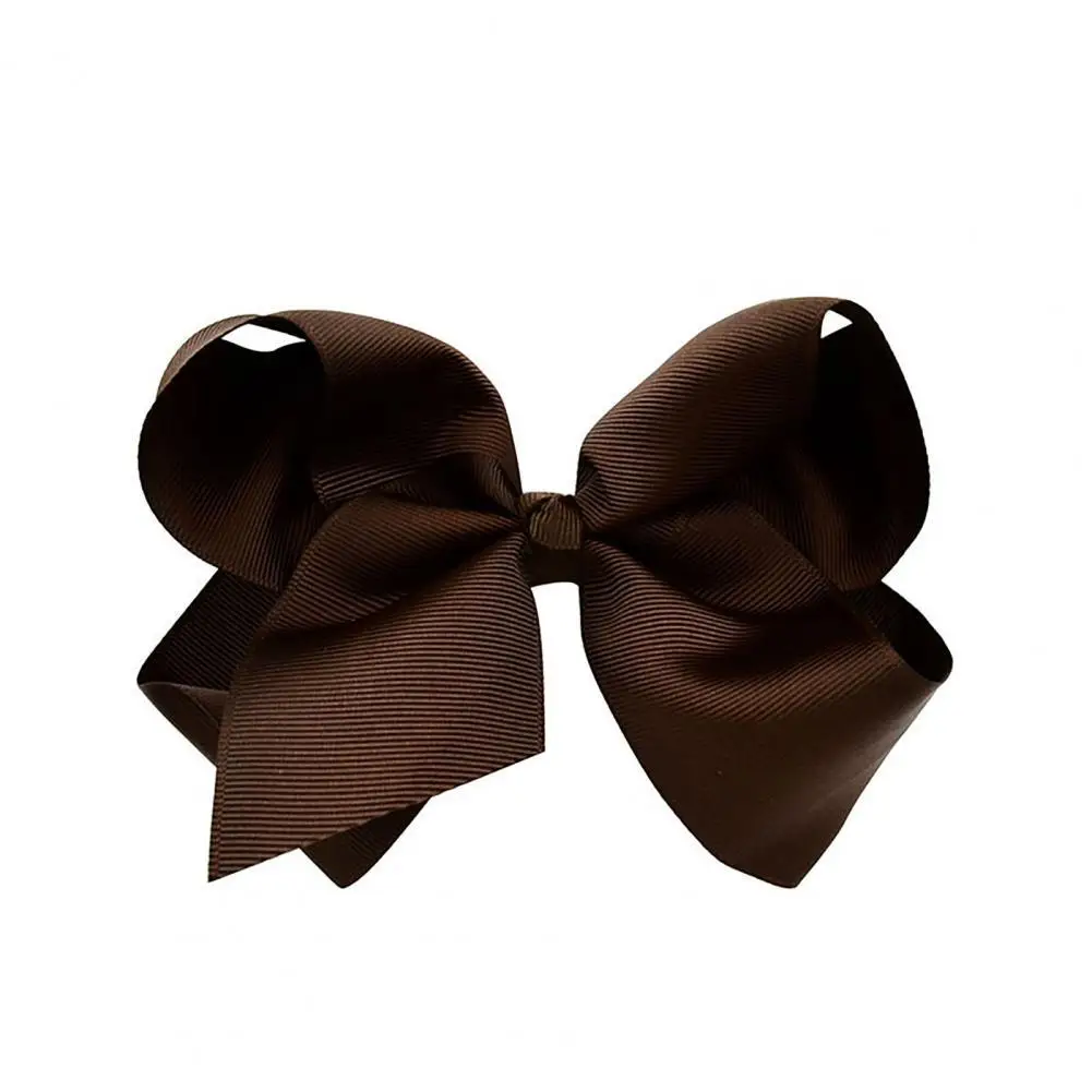

Kids Barrette Stable Polyester Fabric Simple Solid Color Bow Hairpin Girls Hair Pin for School