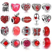 2pcslot cartoon red pants anime charm beadedmen women accessories beads for brand charm bracelet diy jewelry gift