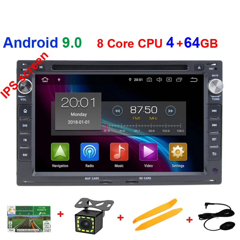 Octa Core 4G 64G 4G+ 64G PX5 ips HD Android 9,0 автомобильный DVD мультимедийный плеер для VW Golf4 T4 Passat B5 Sharan с wifi BT Радио gps навигация - Цвет: Octa Core 4G 64G