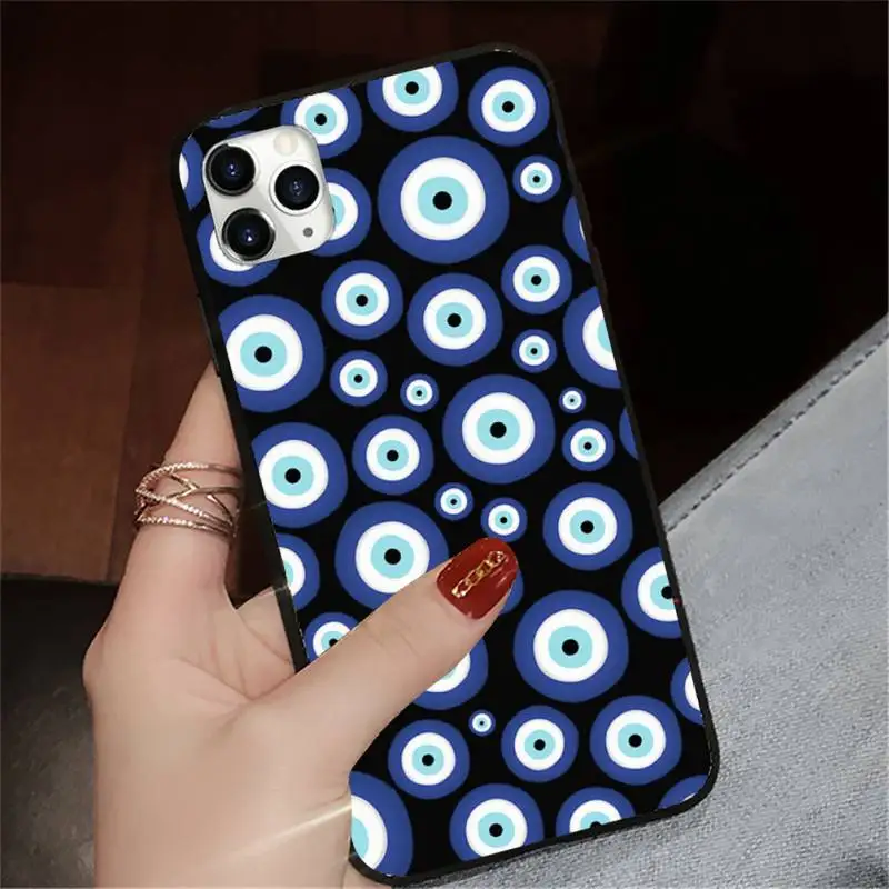 

Demon Blue Eye black art Phone Case for iPhone 11 12 pro XS MAX 8 7 6 6S Plus X 5S SE 2020 XR