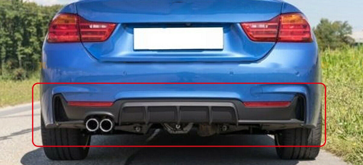 Задний бампер диффузор для губ Twin выхлопная труба BMW серий 4 F32 2014 2015 2016 глянцевый